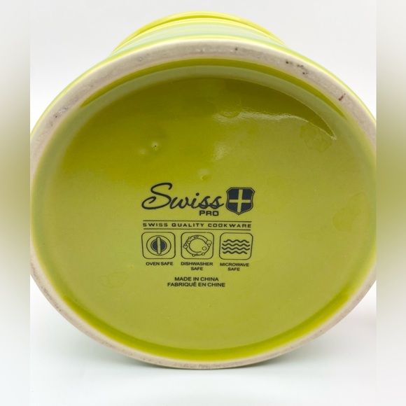 Ceramic Canister Swiss Pro Lime Green Jar Kitchen Coffee Tea Container Lid Decor - Picture 4 of 10